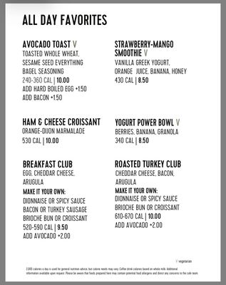 Menu photo 1 Capital One Café Austin, TX