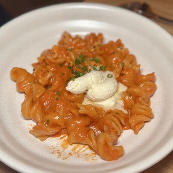 Alta Via Market Square - Fusilli - vodka sauce, Calabrian chili, whipped mascarpone, chives - Italian Near Me - Pittsburgh, Pennsylvania Alta Via Market Square - Fusilli - vodka sauce, Calabrian chili, whipped mascarpone, chives - Italian Near Me - Pittsburgh, Pennsylvania
