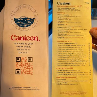 Menu photo 1 Canteen Menlo Park, CA