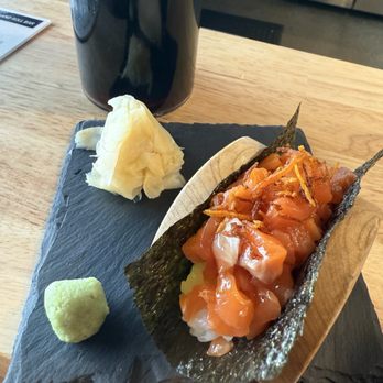 Sugo Hand Roll Bar - Smoke salmon - Sushi Bars Near Me - Seattle, Washington Sugo Hand Roll Bar - Smoke salmon - Sushi Bars Near Me - Seattle, Washington