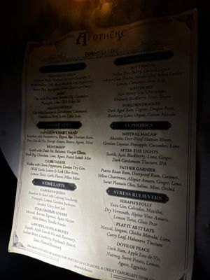 Menu photo 1 Apotheke New York, NY Menu photo 1 Apotheke New York, NY