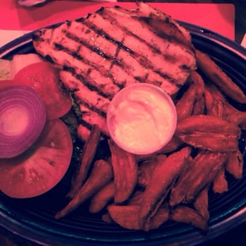 Barnacle Bill's - Grilled chicken sandwich with sweet potato fries. - Bars Near Me - Rumson, New Jersey