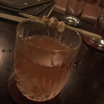 Multnomah Whiskey Library - A drink with mezcal, with ingredients purported to make it taste like s'mores (I only tasted tequila) - Lounges Near Me - Portland, Oregon