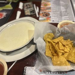 Sake vs Tekila - Large cheese dip - huge, but shallow dish