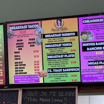Maria's Kitchen - menus and prices - Tacos Near Me - Georgetown, Texas