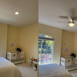 Unlimited Electrical and Lighting - 6inch can converted to a ceiling fan.