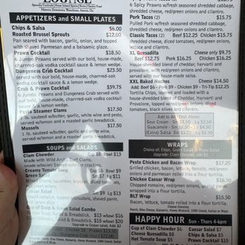 Inferno Lounge - Menu Page 1 - Cocktail Bars Near Me - Astoria, Oregon
