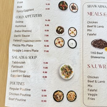 Aljazeera - Menu - Middle Eastern Near Me - Vaughan, Ontario