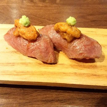 wa’z - One of the best bite of my life, A5 wagyu beef with uni and wasabi - Japanese Near Me - Seattle, Washington