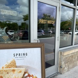 Exterior outside entrance of First Watch - Breakfast brunch and lunch 7am to 2:30 pm - Delray Beach, Florida Exterior outside entrance of First Watch - Breakfast brunch and lunch 7am to 2:30 pm - Delray Beach, Florida