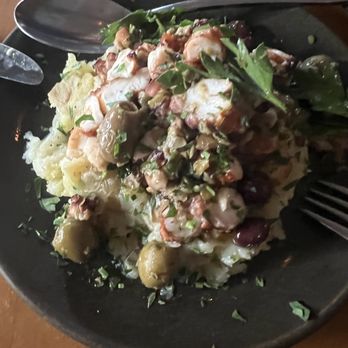 DAMA - Charred Octopus on a bed of potatoes - Latin American Near Me - Los Angeles, California DAMA - Charred Octopus on a bed of potatoes - Latin American Near Me - Los Angeles, California