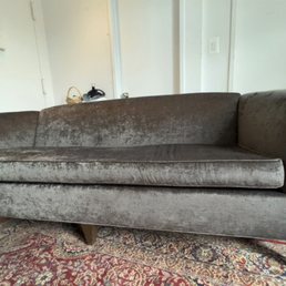 refurbished sofa from frame out