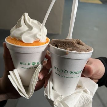 Wild Scoops - The Oreo Italian ice & the orange cream - Ice Cream & Frozen Yogurt Near Me - Norwalk, California Wild Scoops - The Oreo Italian ice & the orange cream - Ice Cream & Frozen Yogurt Near Me - Norwalk, California