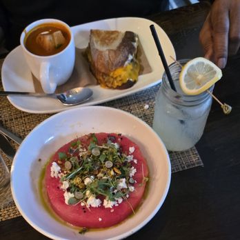 Cafeteria - Soup and sandwhich combo Watermelon Salad - New American Near Me - New York, New York Cafeteria - Soup and sandwhich combo Watermelon Salad - New American Near Me - New York, New York