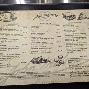 John Molson Pub - English menu - Bars Near Me - Dorval, Quebec