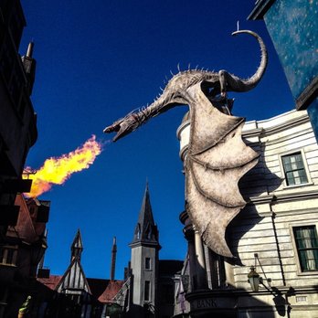 Universal Studios Florida - Universal Studios 2016 - fire breathing dragon - Amusement Parks Near Me - Orlando, Florida