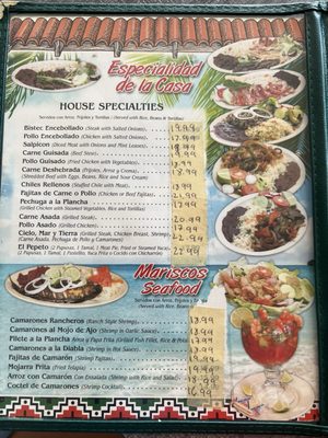 Menu photo 3 La Pupuseria Del Pepeto Downey, CA