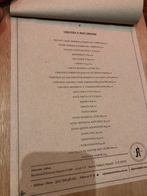 Menu photo 1 Alquimista Las Jarretaderas, NAY