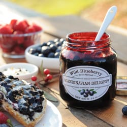 ELKI's Wild Blueberry Preserves on scones.