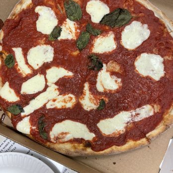 Bella Napoli Pizzeria - When you order a Margherita pizza and you see the menu one. But the next pic is actually the one you got. There is a problem. - Pizza Near Me - Phoenixville, Pennsylvania