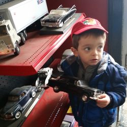Grandson Aiden checking things out