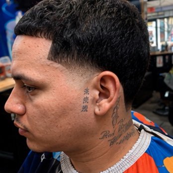 Barber Shop - taper fade with clean lineup  Crisp blend, sharp edges, and smooth finish. Professional barber service by Lugo Boss - Barbers Near Me - Buffalo, New York