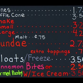 Reel Bites Cafe - 2018 Ice Cream Menu - Cafes Near Me - Bicknell, Utah