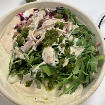SAJJ Mediterranean - Chicken rice bowl with everything. (10/10) - Mediterranean Near Me - San Ramon, California