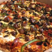 Photo of Barro's Pizza - Phoenix, AZ, United States. Large Barro's Special, No Ham, sub Italian Sausage and Black Olives