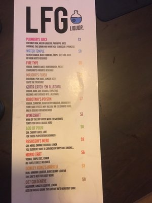 Menu photo 7 LFG Gaming Bar Kalamazoo, MI