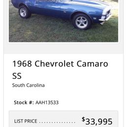 The owner of this car will not return phone calls and it is their policy to remove the listing from their web site. But there it is! The owner of this car will not return phone calls and it is their policy to remove the listing from their web site. But there it is!