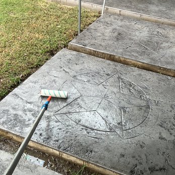Garcia Elite Pro Works - Enhanced customers bay are with this Star Stamped concrete pathway. - Masonry/Concrete Near Me Garcia Elite Pro Works - Enhanced customers bay are with this Star Stamped concrete pathway. - Masonry/Concrete Near Me