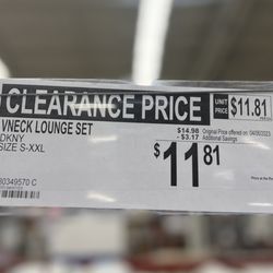 Sam's Club - Pajamas/lounge wear on sale