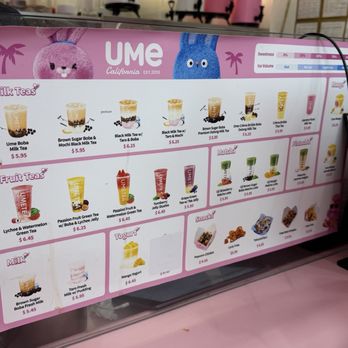 Ume Tea - Menu 12/15/25 - Bubble Tea Near Me - Milpitas, California