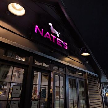 Nate's - outside of restaurant at night - Cocktail Bars Near Me - Buda, Texas Nate's - outside of restaurant at night - Cocktail Bars Near Me - Buda, Texas