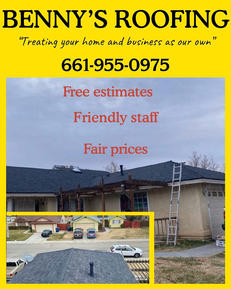 Slide of Benny’s Roofing Services