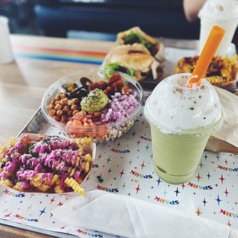 Spark - Pink fries, the shake of the month (Pistachio, and Pink Fries) - Burgers Near Me - Oklahoma City, Oklahoma Spark - Pink fries, the shake of the month (Pistachio, and Pink Fries) - Burgers Near Me - Oklahoma City, Oklahoma