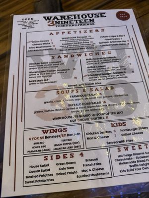 Menu photo 1 Warehouse 319 Jasper, AL