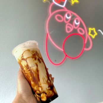 Dream Tea - Brown sugar milk tea (ft. Kirby) - Bubble Tea Near Me - Sacramento, California