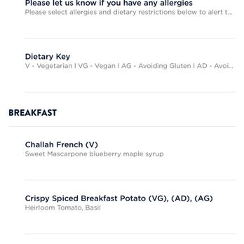 Capital One Lounge at JFK - Made to order menu - Airport Lounges Near Me - Queens, New York