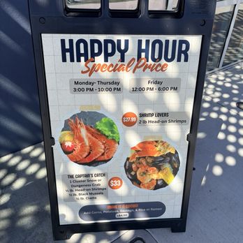 Kick & Boil Crab - Happy hour sign - Cajun/Creole Near Me - Santa Ana, California Kick & Boil Crab - Happy hour sign - Cajun/Creole Near Me - Santa Ana, California