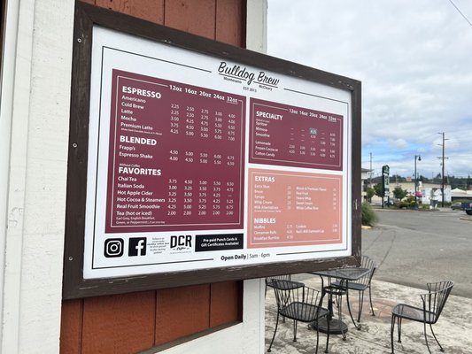 Menu photo 2 Bulldog Brew Montesano, WA