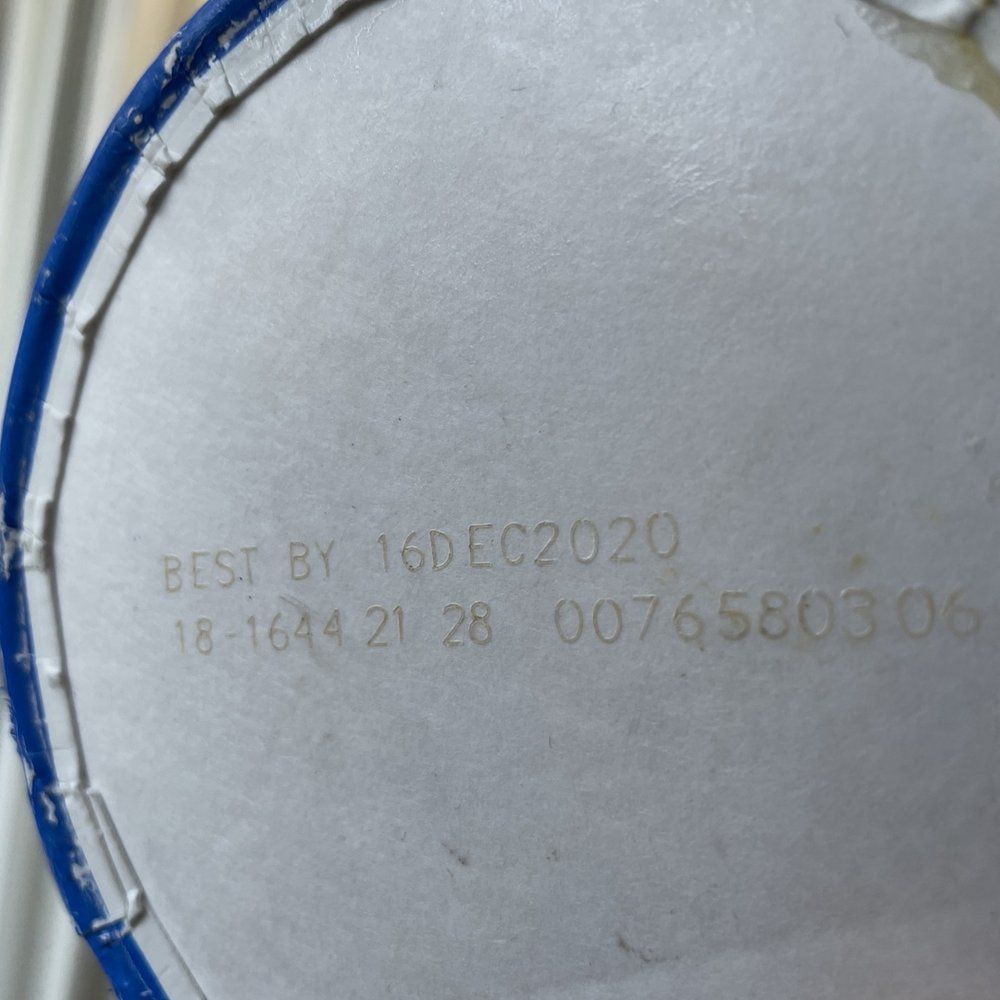 Expired ice cream.