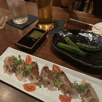 EBESU Robata & Sushi - Pork Gyoza, Okra - Sushi Bars Near Me - Plano, Texas