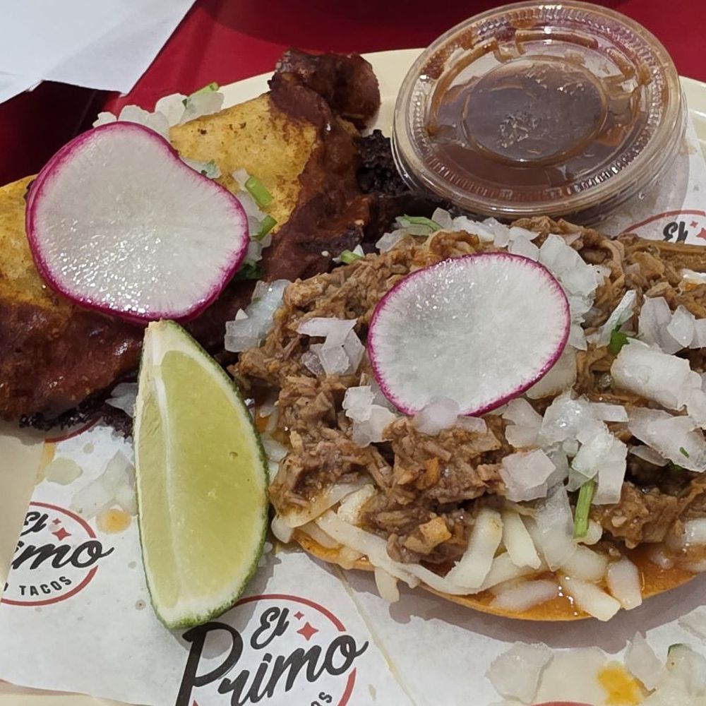 El Primo Red Tacos - quesataco (left), vampiro (right) - Tacos Near Me - Miami, Florida