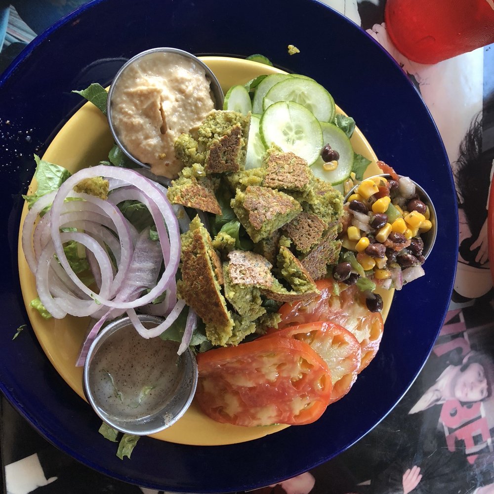 L A Cafe - Falafel salad (from September 2018 specials menu) - Coffee & Tea Near Me - Waterford, Michigan