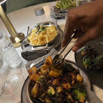 Driftlight Steakhouse - Roasted Brussels sprouts and shrimp mac&cheese - Steakhouses Near Me - Tampa, Florida Driftlight Steakhouse - Roasted Brussels sprouts and shrimp mac&cheese - Steakhouses Near Me - Tampa, Florida