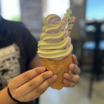 Sweet Snow - Matcha Taro Cone - Ice Cream & Frozen Yogurt Near Me - Goodyear, Arizona