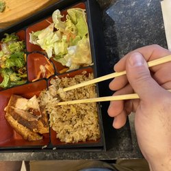 Zuki Japanese Hibachi Grill & Sushi Lounge - Salmon bento