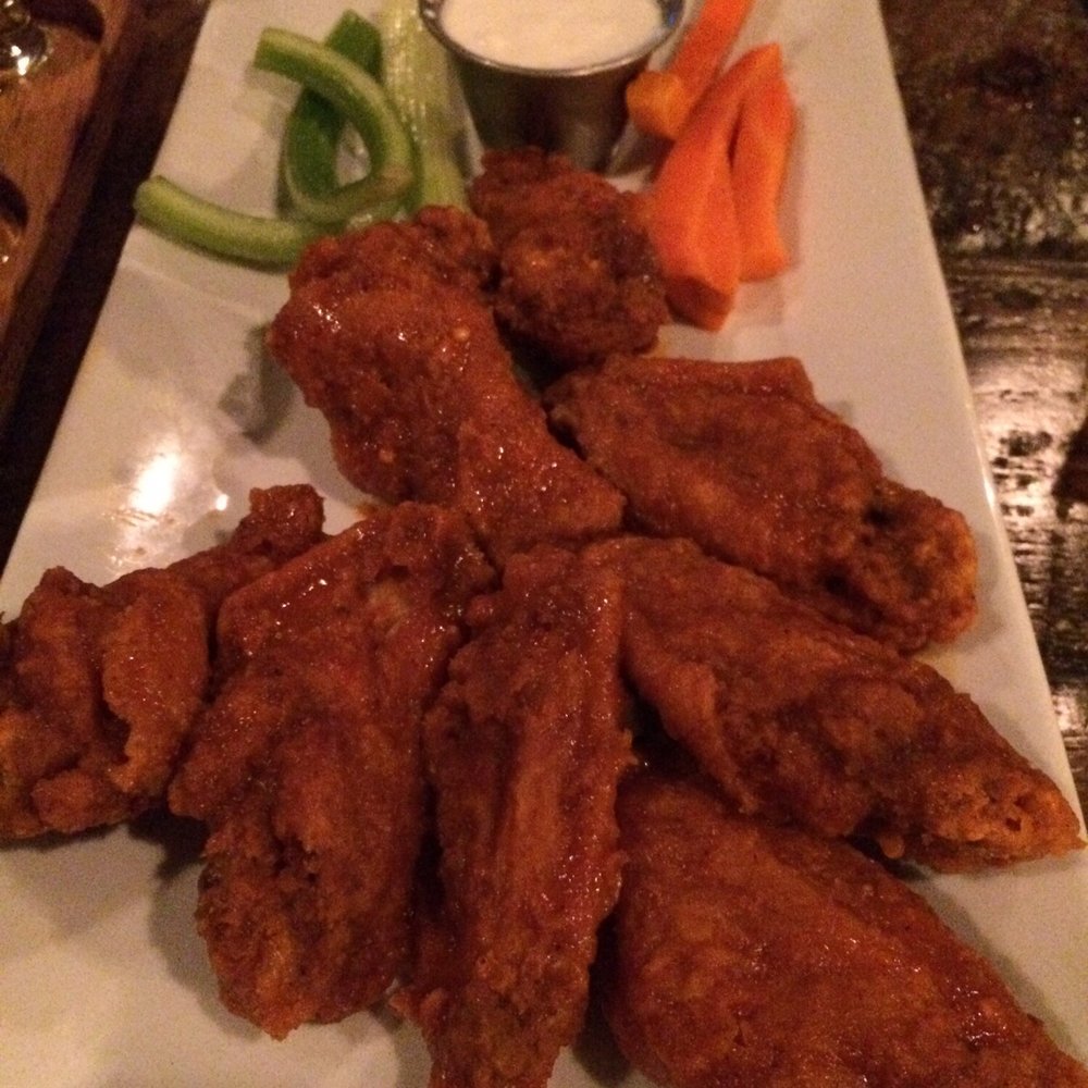 Tapped - Hot buffalo wings breaded - surprisingly pretty spicy  8 for $10 - Cocktail Bars Near Me - Middletown, New York